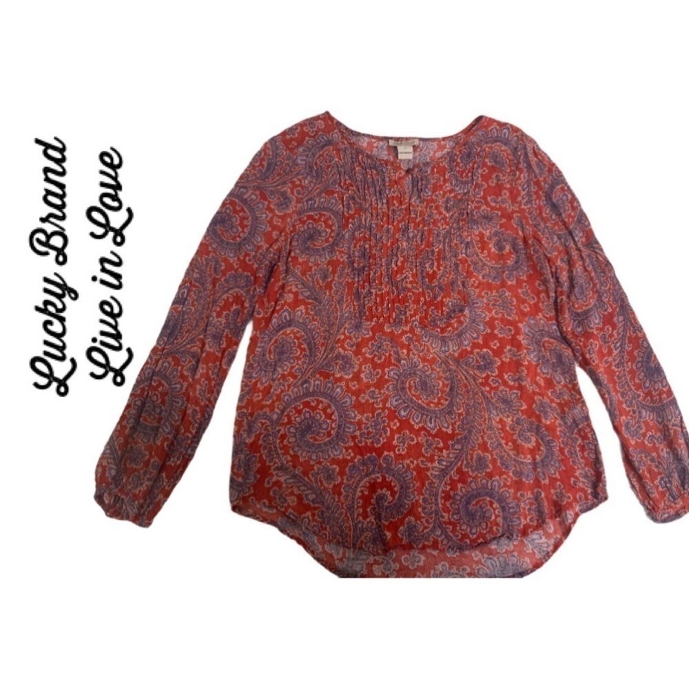 Lucky Brand top multicolor long sleeve size small